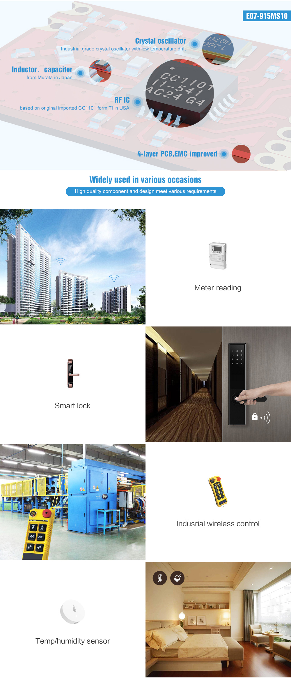 E07-915MS10 Long Range Wireless Rf Transceiver Module 