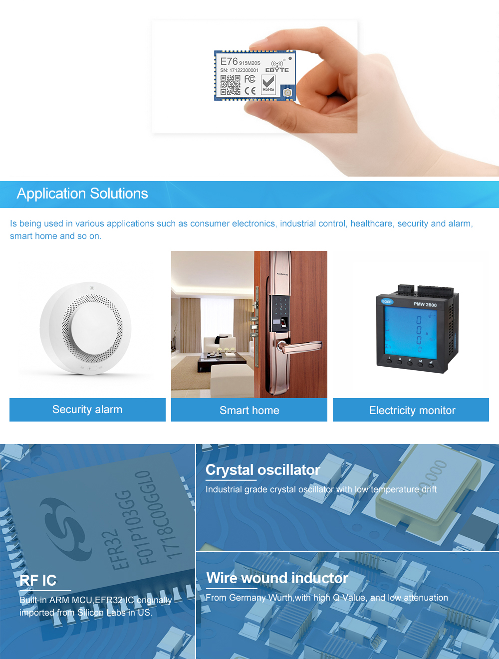 E76-915M20S SPI wireless module Low Power Rf Transmitter