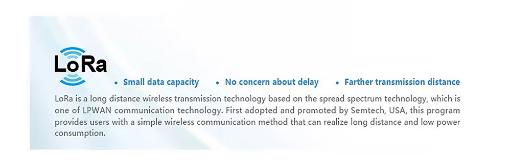 LoRa  Small data capacity