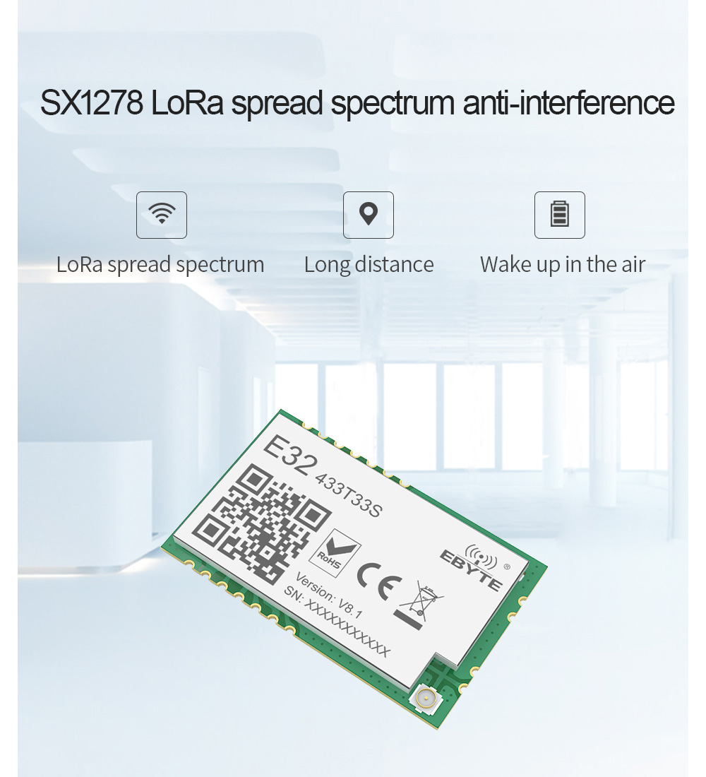 E32-433T33S SX1278 LoRa spread spectrum anti-interference