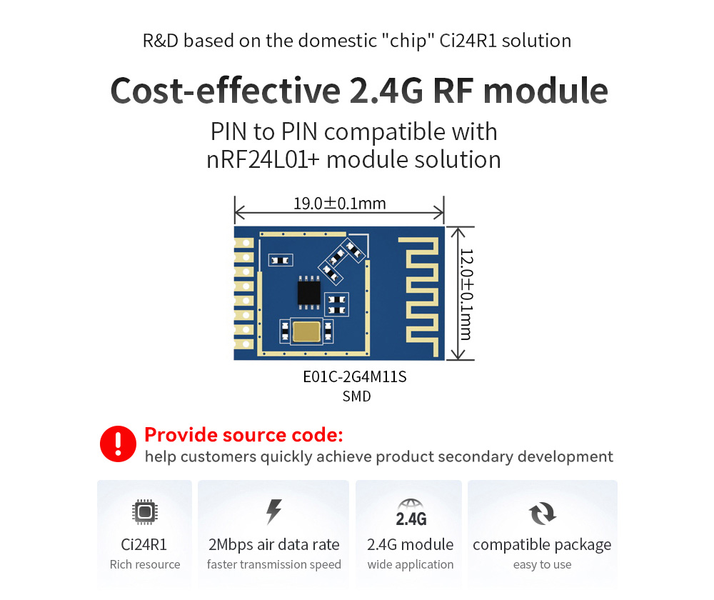 Cost-effective 2.4G RF module