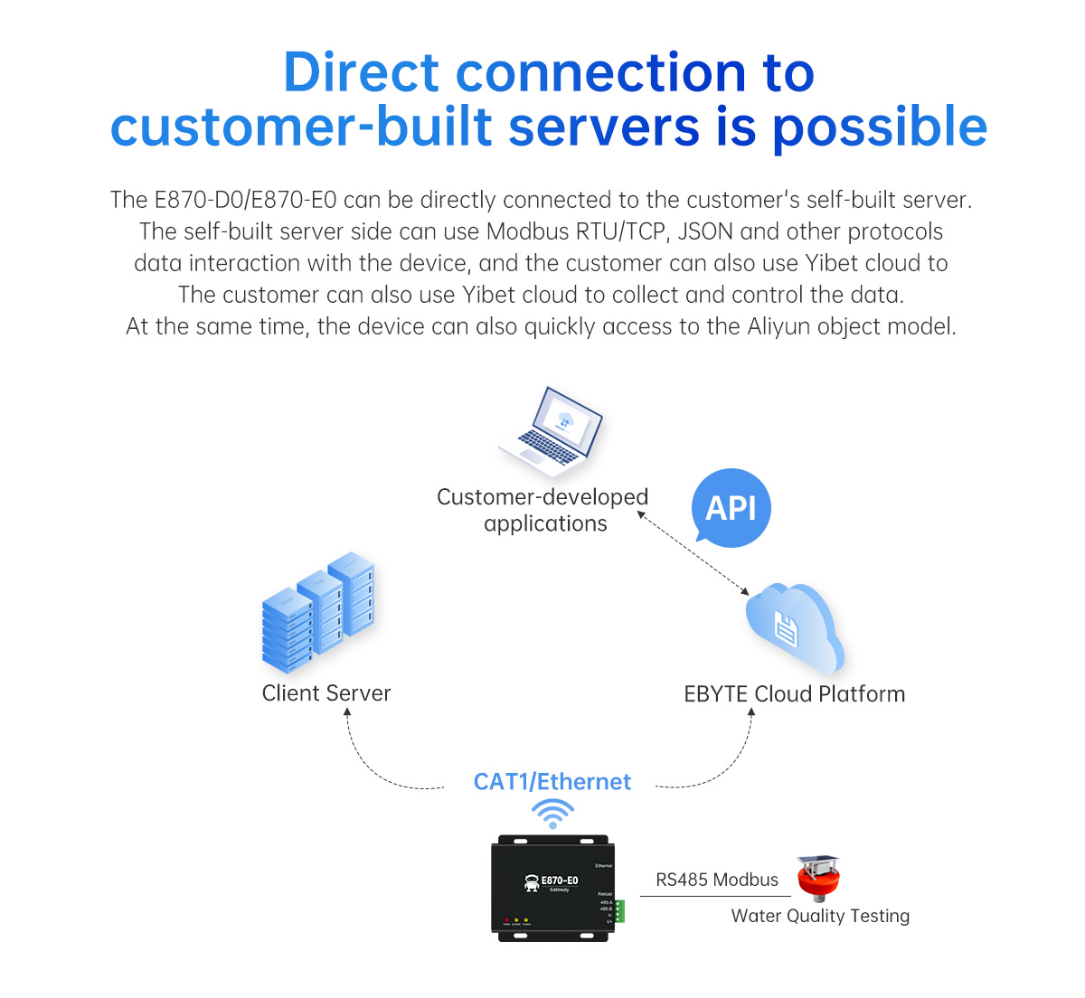 Direct connection to customer-built servers