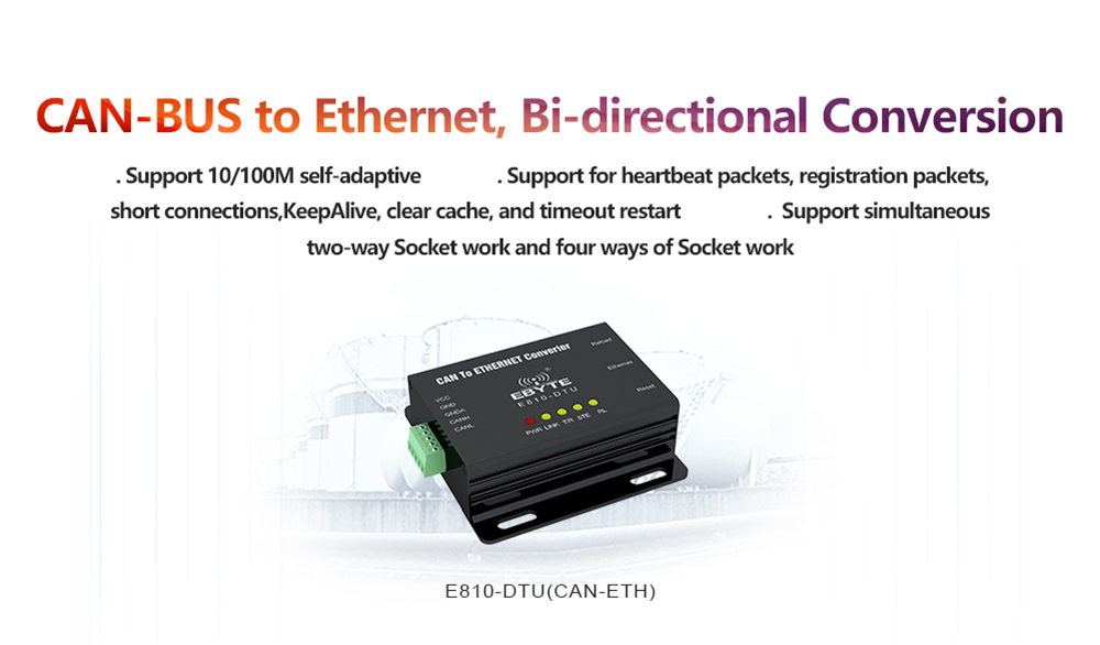 CAN-BUS to Ethernet, Bi-directional Conversion