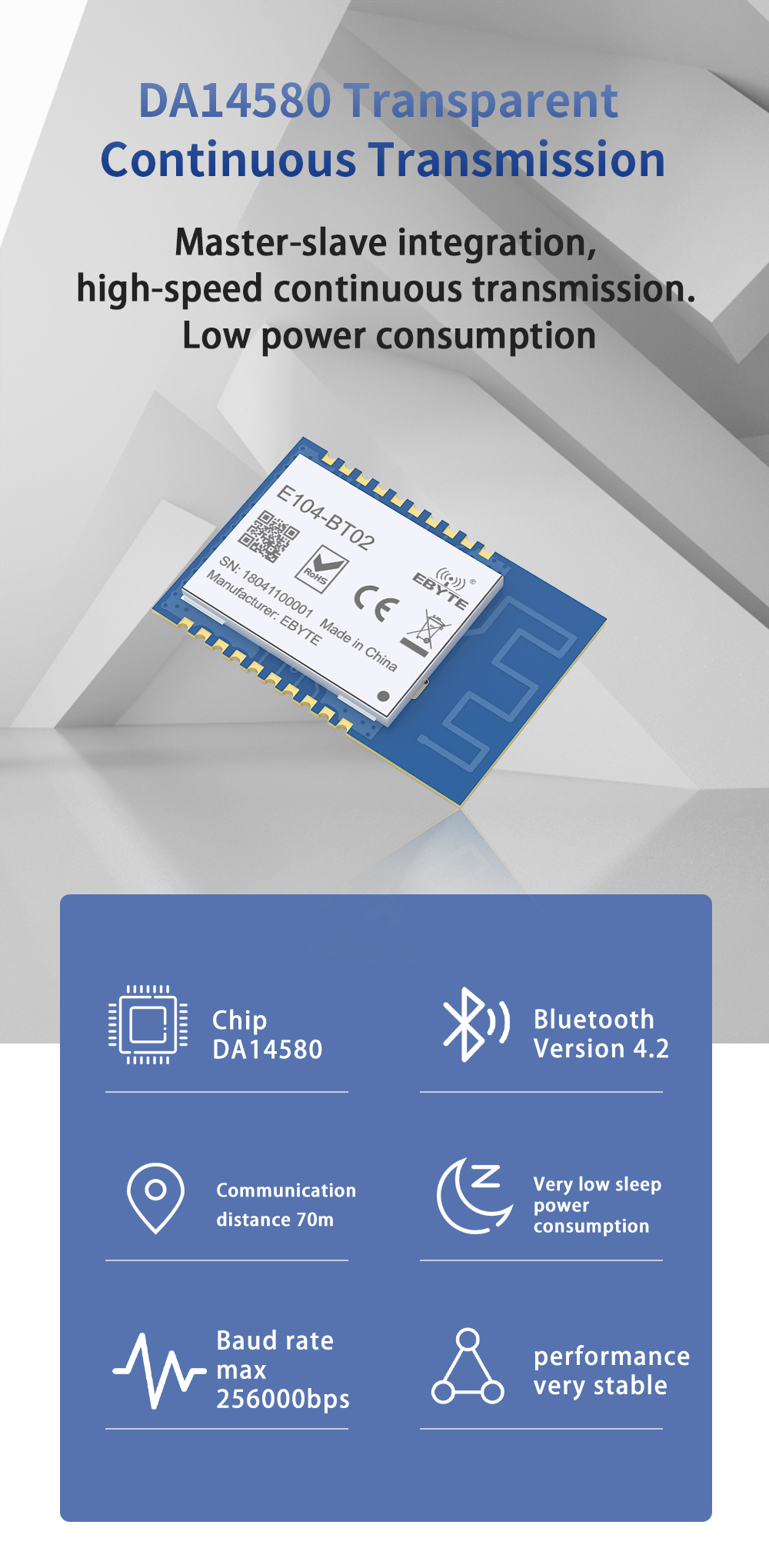 DA14580 Transparent Continuous Transmission